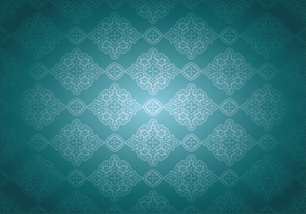 Fondo vintage oriental con adorno indopersa Papel tapiz lujoso real en azul aguamarina
