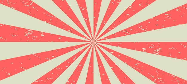 Fondo vintage Patrón de luz solar Fondo retro rojo Papel viejo Ilustración vectorial