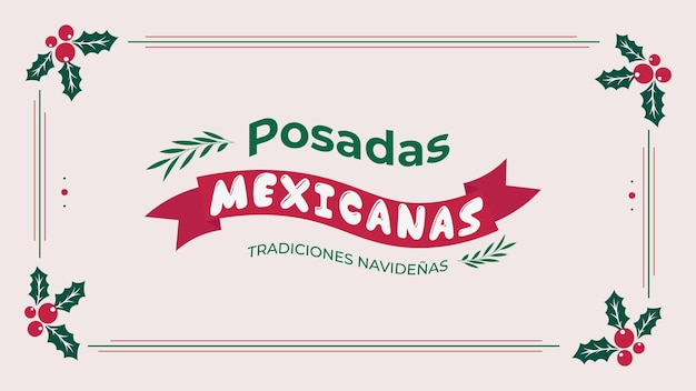 Fondo vintage posadas mexicanas