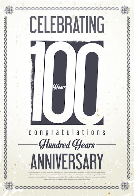 Fondo vintage retro de aniversario