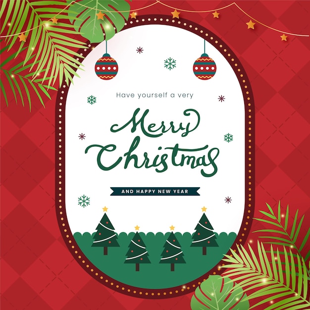 Fondo vintage y retro de Navidad para tarjetas de felicitación con adornos de oro