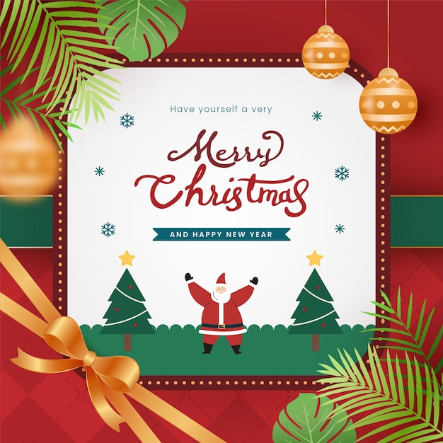 Fondo vintage y retro de Navidad para tarjetas de felicitación con una ilustración linda