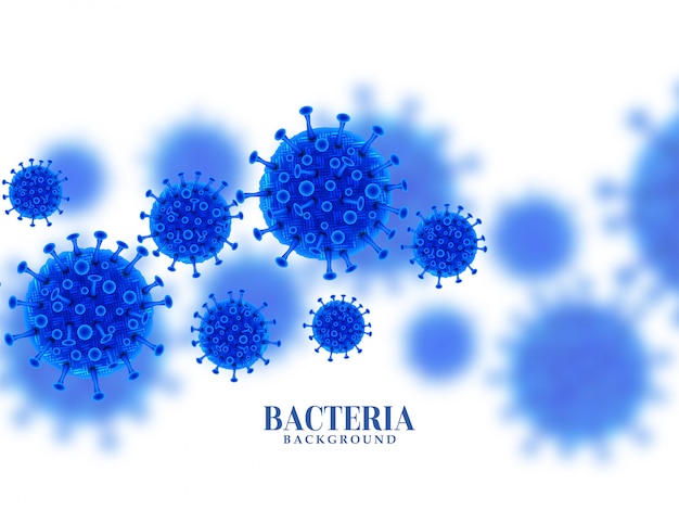 Fondo de virus de color azul moderno