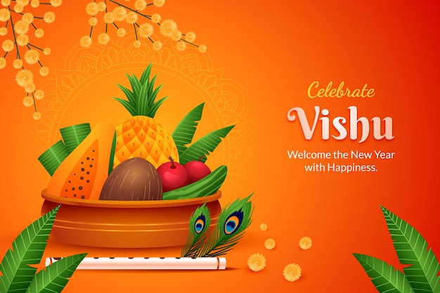 Fondo de vishu con gradiente
