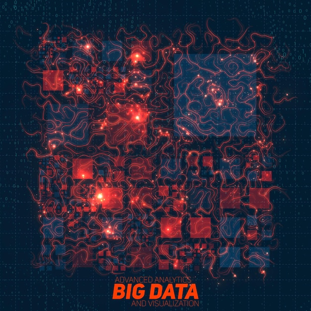 Fondo de visualización de big data futurista