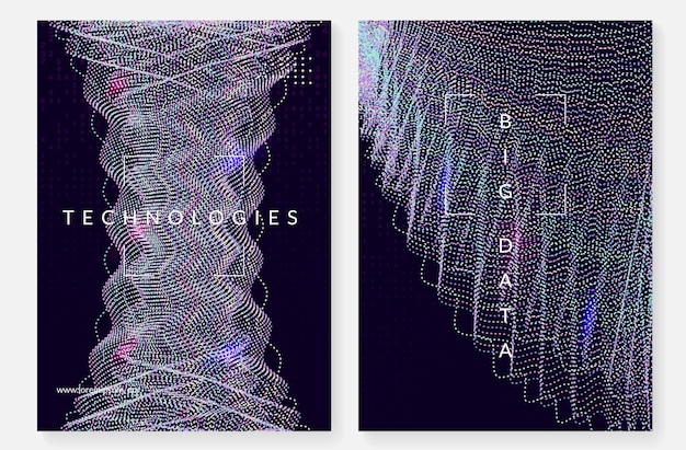 Fondo de visualización Tecnología para big data artificial en