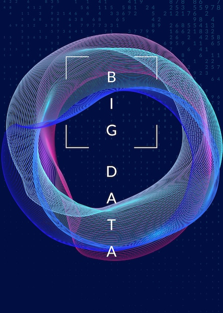 Fondo de visualización Tecnología para big data artificial en