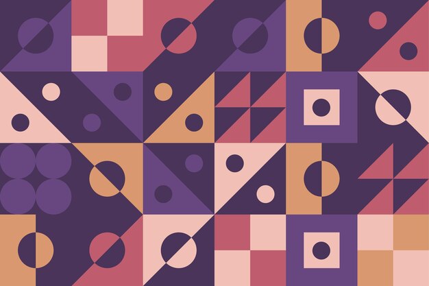 Fondo vivo geométrico abstracto en estilo retro