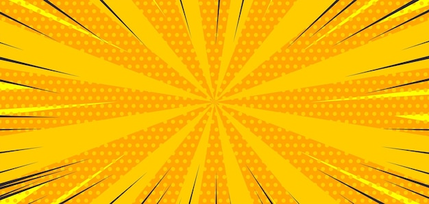 fondo de zoom de cómic amarillo abstracto