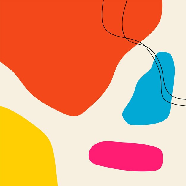 Fondos abstractos coloridos Varias formas y objetos dibujados a mano