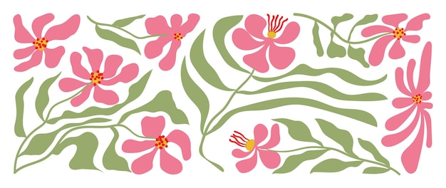 fondos abstractos para el diseño pancartas coloridas con hojas dibujadas a mano