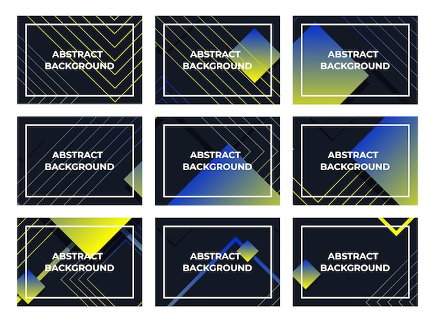 Fondos abstractos con diseños geométricos y elementos de gradiente de colores