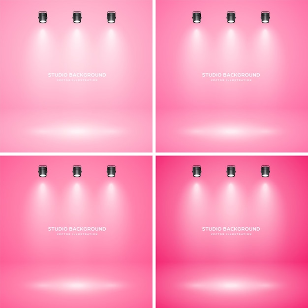 Fondos abstractos de estudio de rosas vacías con efecto de foco escenario de fondo de exhibición de productos
