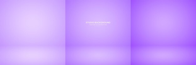 Fondos abstractos de estudio violeta vacío con escenario de fondo de escaparate de producto con efecto de foco