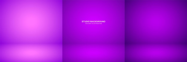 Fondos abstractos de estudio violeta vacío con escenario de fondo de escaparate de producto con efecto de foco