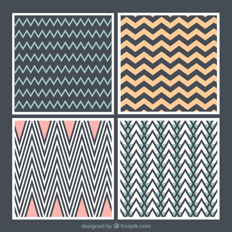 Vector fondos abstractos con líneas en zigzag