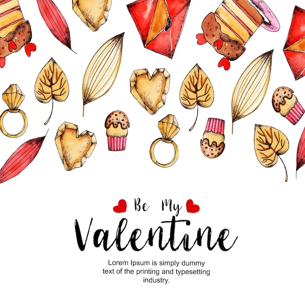 Fondos de acuarela de San Valentín