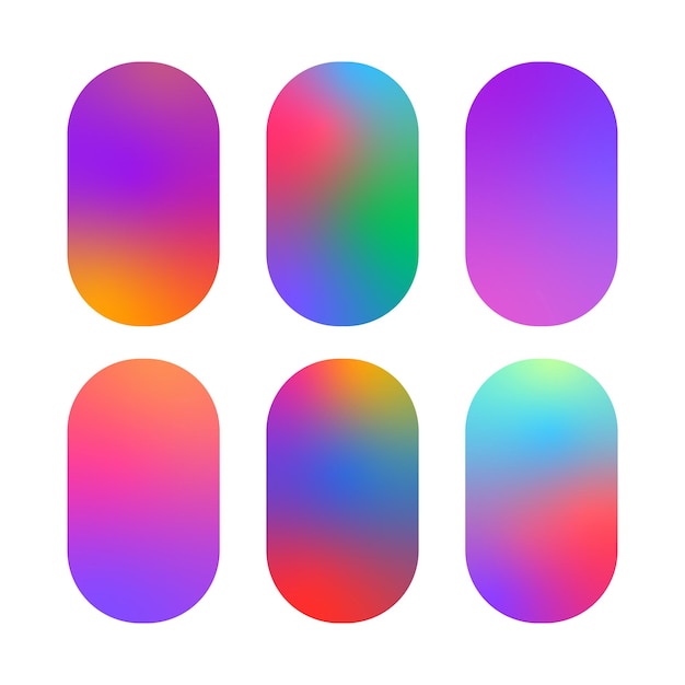 Fondos coloridos con gradiente Diseño abstracto Elementos vectoriales Estilo moderno y aspecto de moda