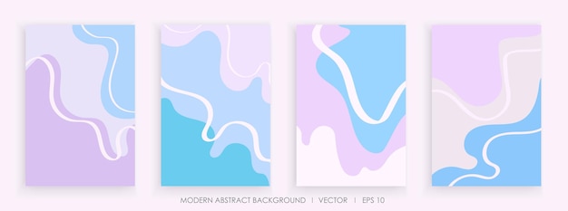 Vector fondos creativos abstractos modernos con formas onduladas y diseño de colores de línea