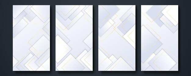 Fondos de diseño para banner de redes sociales. Conjunto de historias de banner y plantillas de marcos de publicaciones. Cubierta de vector. Maqueta para blog personal o tienda. Diseño para promoción