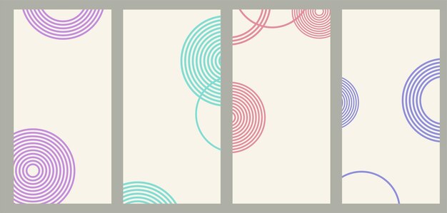 fondos con elementos florales de primavera plantillas de diseño vectorial para el negocio de carteles postales