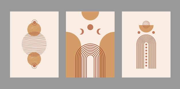 Fondos estéticos modernos abstractos con formas y líneas de equilibrio geométrico