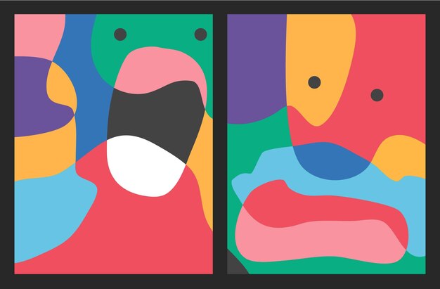 Fondos fluidos y coloridos abstractos para portadas, impresiones, folletos y carteles de redes sociales