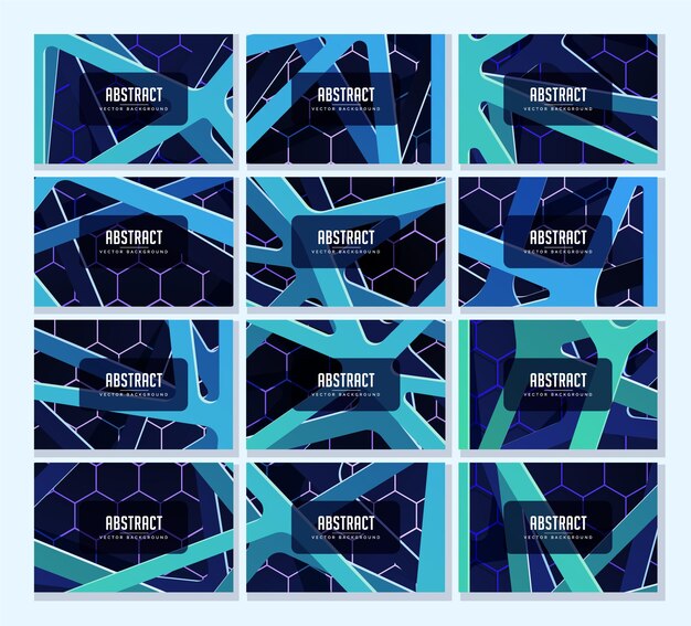 Fondos geométricos azules abstractos