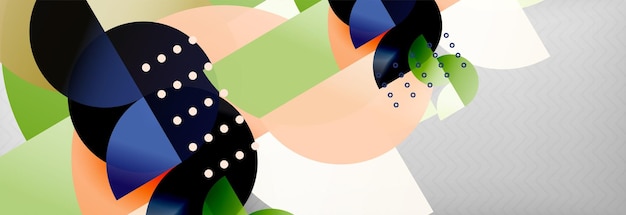 Fondos geométricos semicírculos en gris diseño de patrones geométrico moderno modelo de presentación de negocios o tecnología vectorial modelo de diseño de folleto o patrón de volante o bandera geométrica