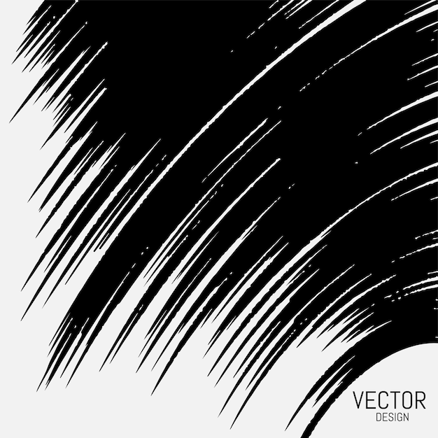 Vector fondos de grunge. pincel trazo de tinta de pintura negra. diseño de ilustración vectorial