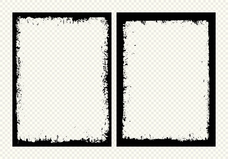 Vector fondos de marco de borde de grunge