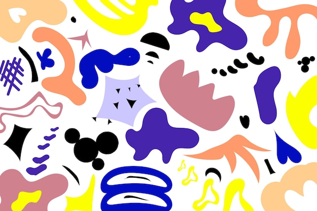 Fondos modernos con elementos abstractos y formas dinámicas Composiciones de puntos de colores Ilustración vectorial plantilla para diseño e ideas creativas