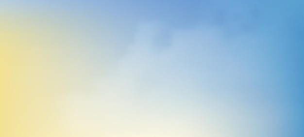 Fondos modernos de gradiente azul con nubes Bandera de encabezado