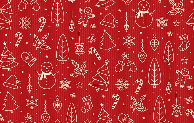 Fondos navideños patrón sin costuras concepto de papel de envoltura navideño