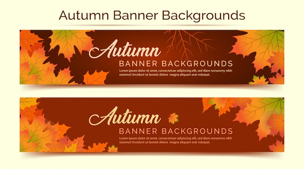 Fondos de otoño Banner