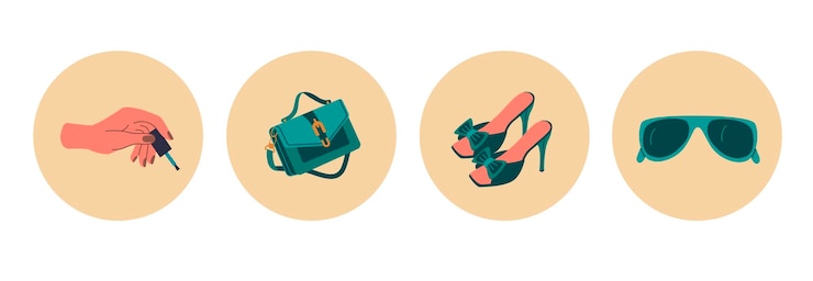 Vector fondos de pantalla de historias de redes sociales diseño de moda para portadas de redes sociales