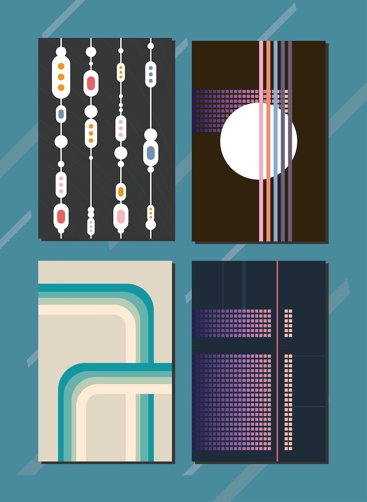 Vector fondos de pantalla retro geniales