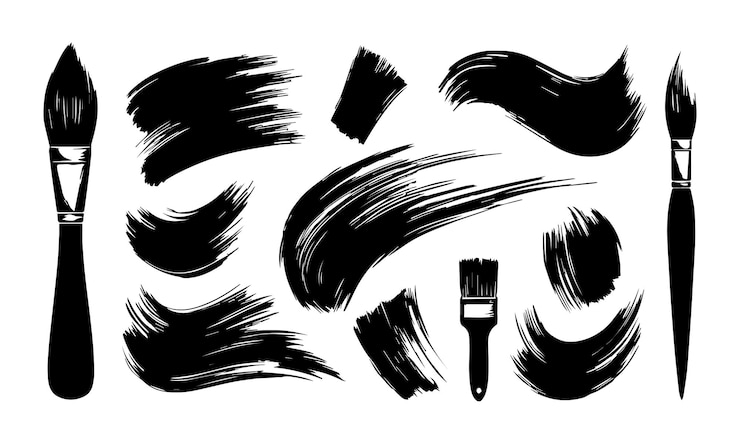 Vector fondos y salpicaduras de pintura negra