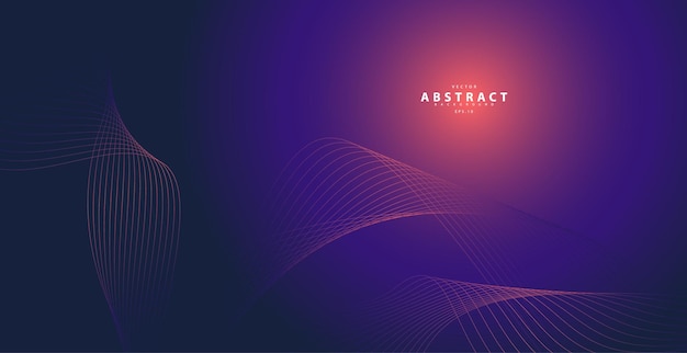 fondos de tecnología abstracta por líneas de onda fondo curva patrón moderno