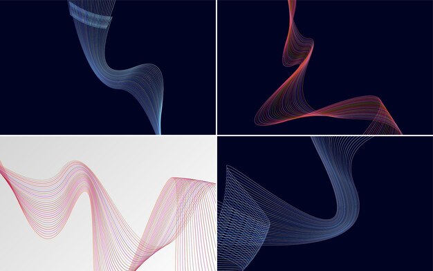 Fondos de vector abstracto de curva de onda para una apariencia única y llamativa