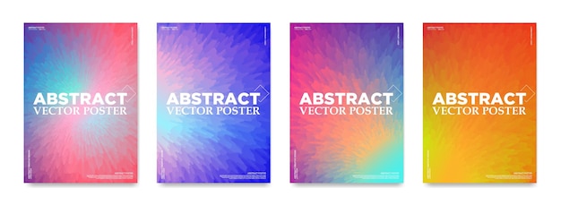 Fondos vectoriales abstractos esponjosos en colores vibrantes y diseños modernos