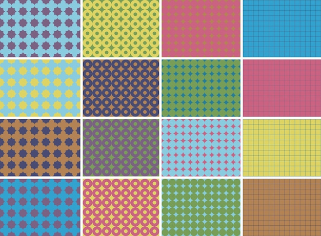 Fondos vectoriales texturizados con patrones simples y divertidos que se repiten Fondos abstractos y coloridos