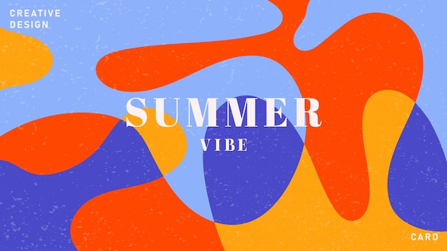 Fondos de verano con formas abstractas fluidas ilustraciones jugosas plantilla de portada arte geométrico