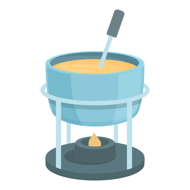 Fondue salsa icono dibujos animados vector Queso comida Cocinar cena