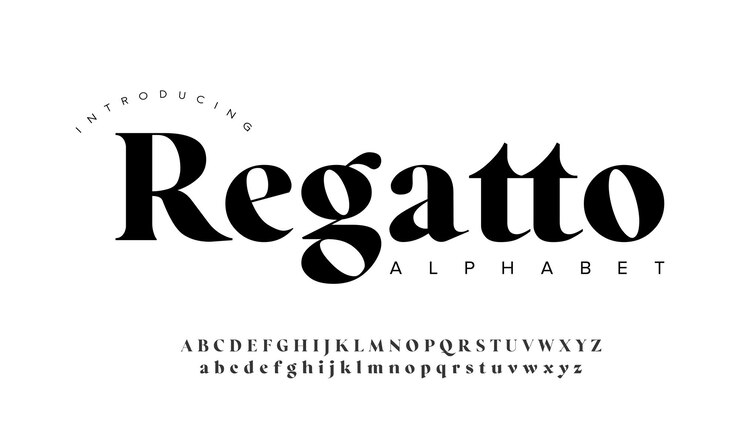 Vector font de alfabeto vectorial de regatto para el diseño del logotipo