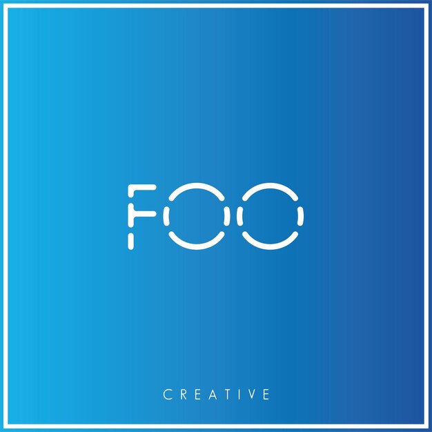 FOO Premium Vector último diseño de logotipo Diseño creativo de logotipo Ilustración vectorial Logotipo mínimo Monograma