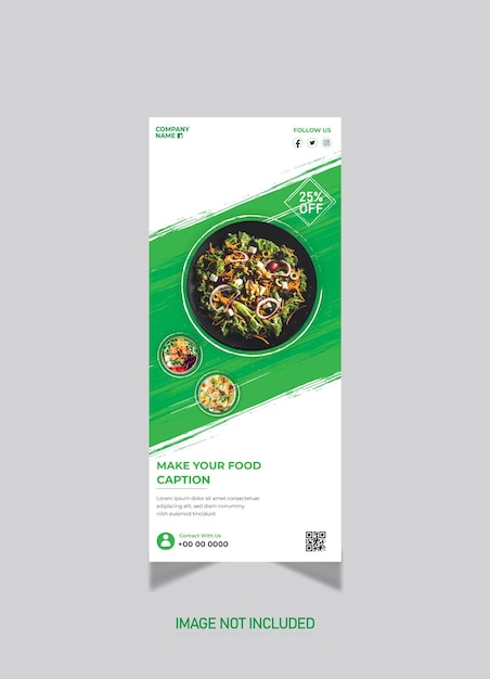 Food Roll Up Banner Design