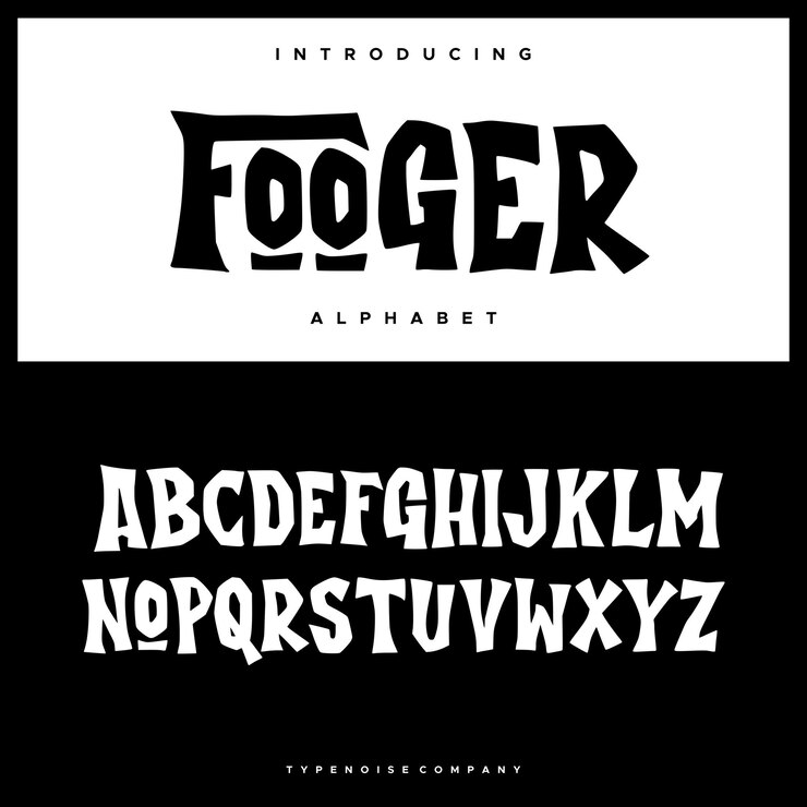 Vector fooger alphabet fuentes retro de la vieja escuela para la ilustración vectorial de carteles de logotipos