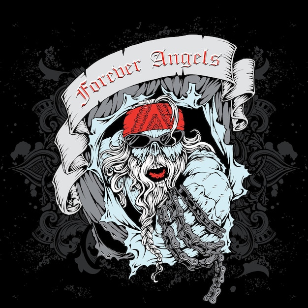 Forever Angels Biker Skull