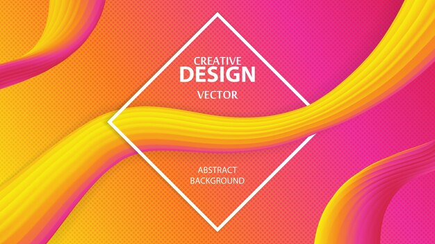 Forma 3D futurista abstracta y colorida Hipster fondo de gradiente geométrico Diseño creativo de la portada
